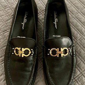 Salvatore Ferragamo, black leather, size 7.5
